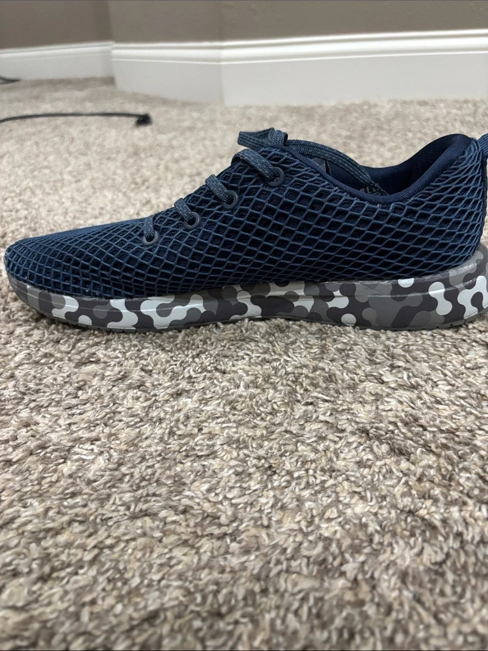 Men's Nobull Navy Athletic Sneakers with Camouflage Sole